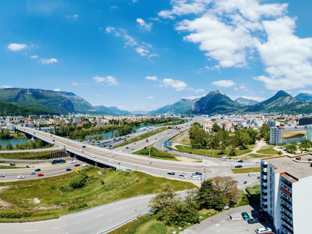 Grenoble, quartier Catane vu du ciel