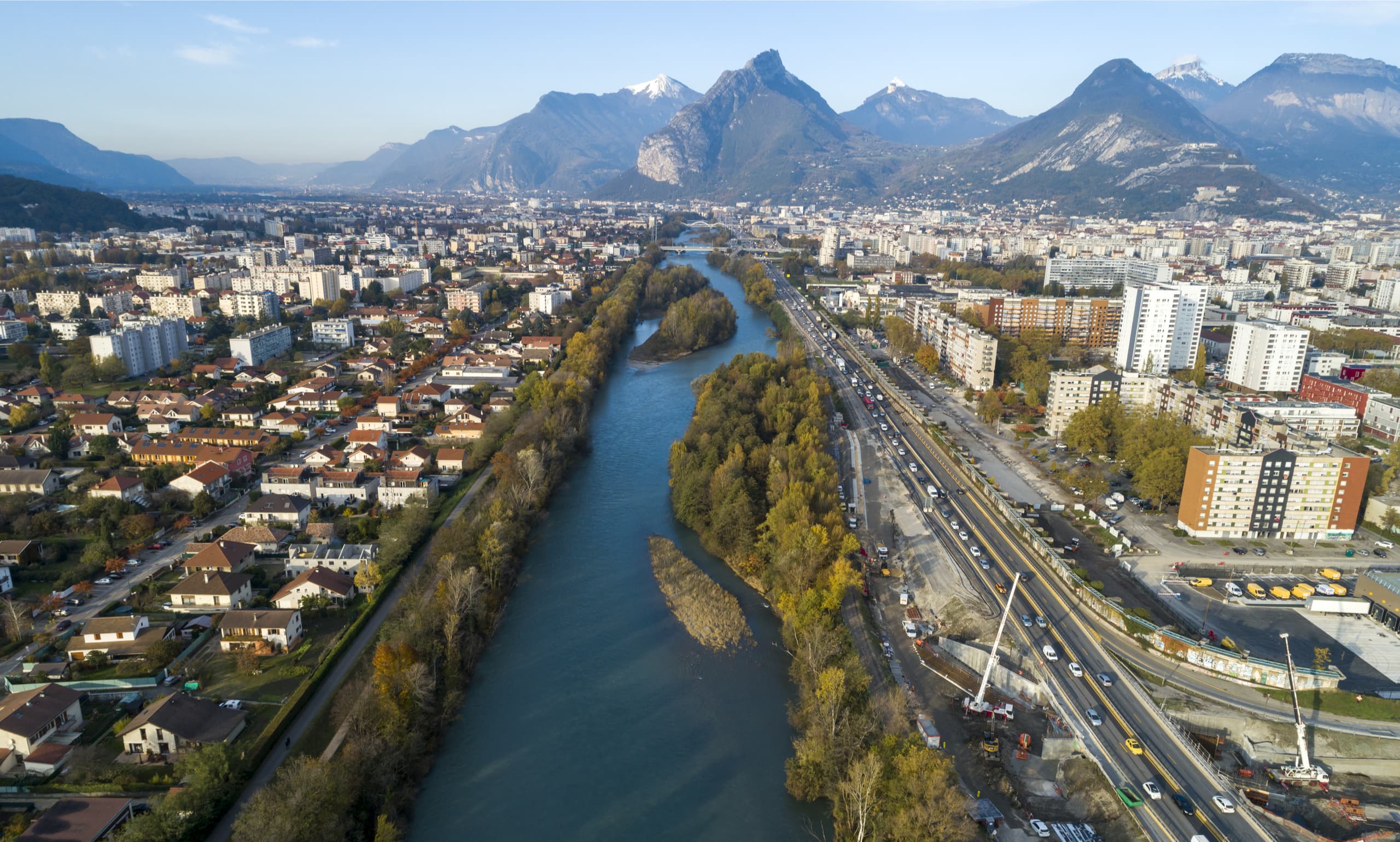 Travaux sur le secteur Louise Michel pour le projet A480-Rondeau à Grenoble