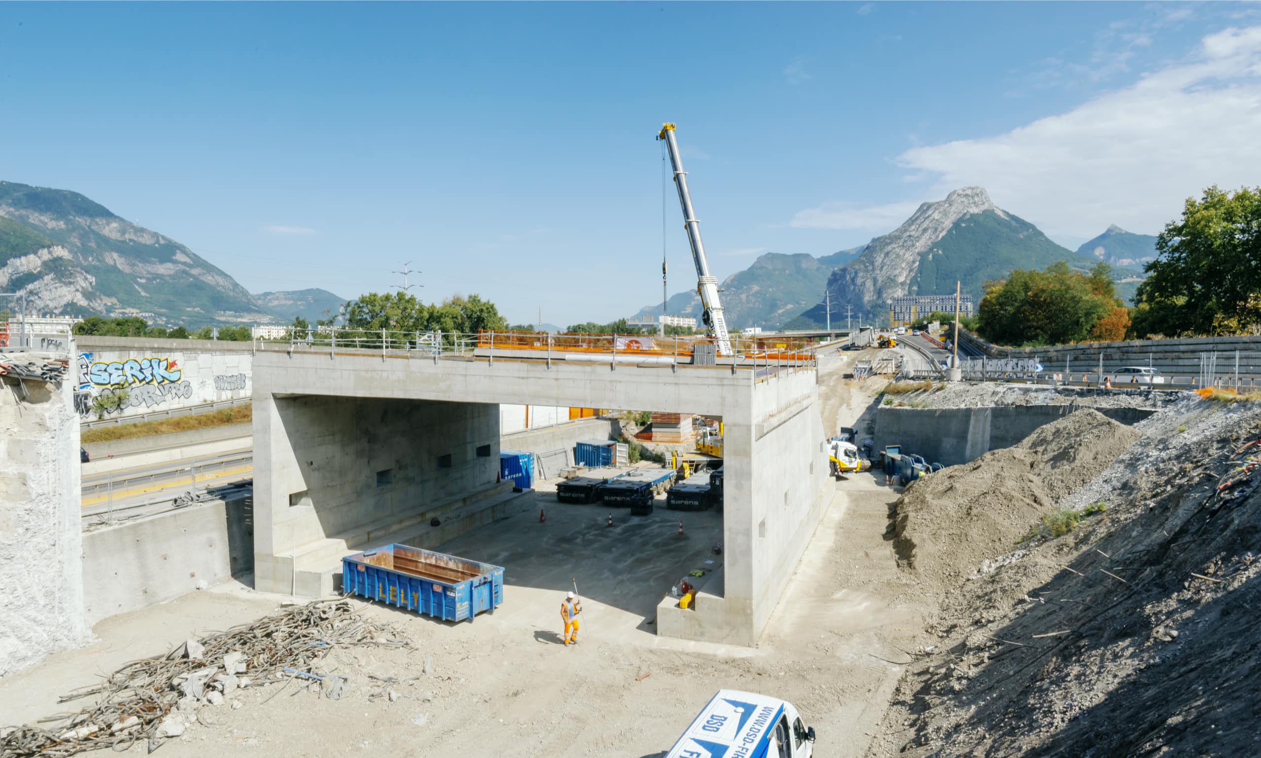nouveau tablier et piédroits pour le pont de Catane à Grenoble