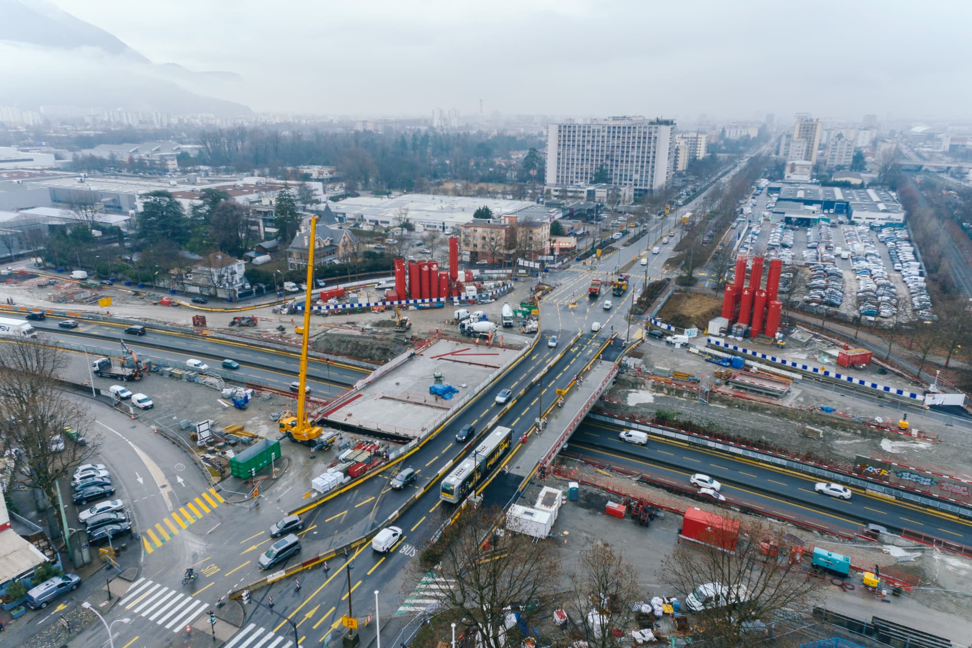 Aménagement de la nationale N87 sur le secteur du Rondeau dasn le cadre de l'aménagement de l'autoroute urbaine A480