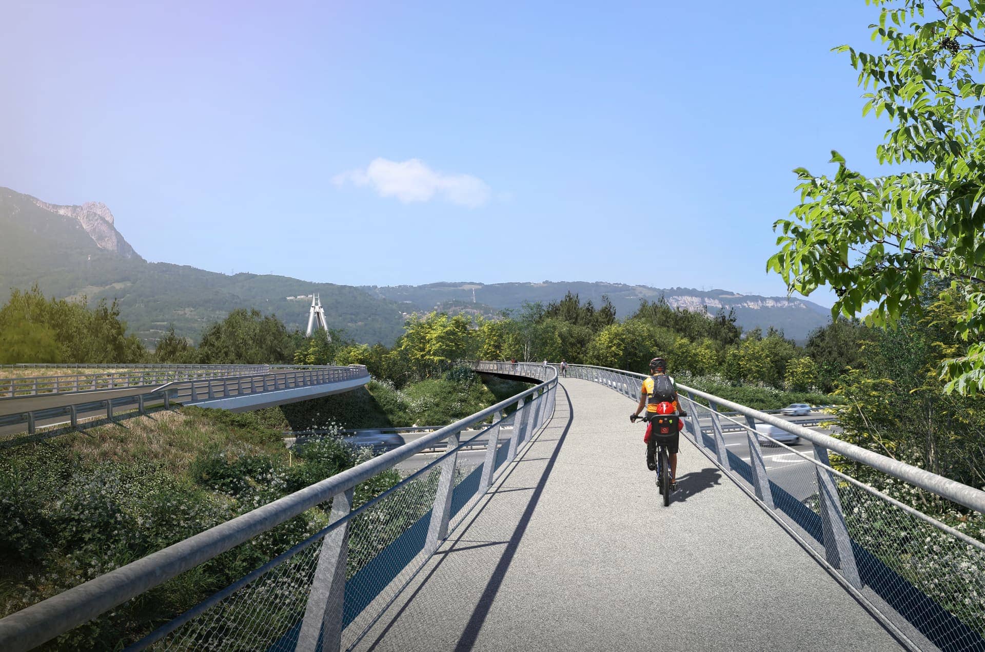 une mobilité douce intégrée au paysage