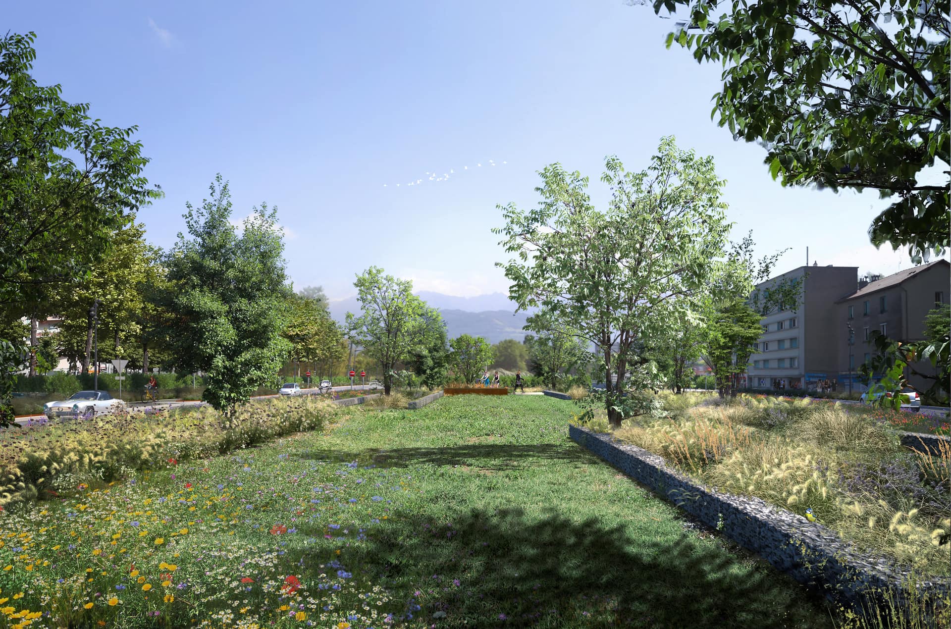 le grand paysage au coeur du quartier
