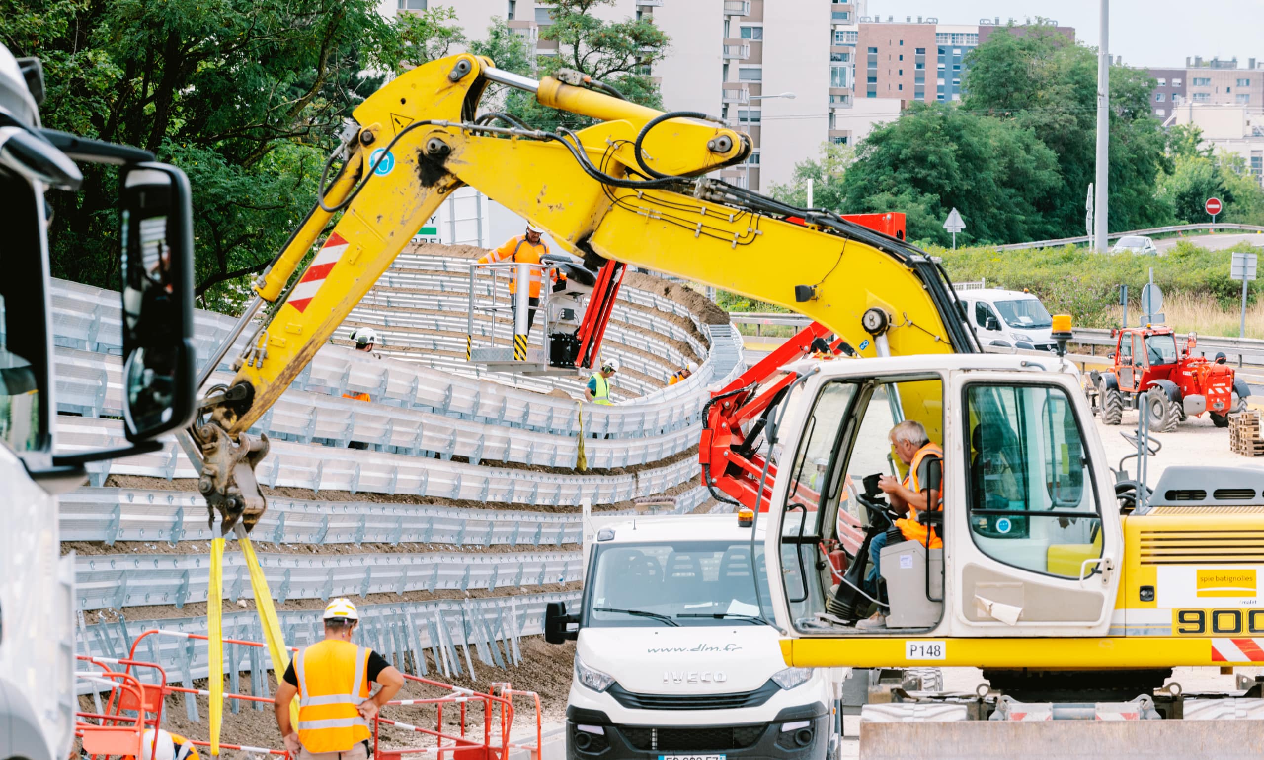 travaux sur la bretelle à Catane par AREA