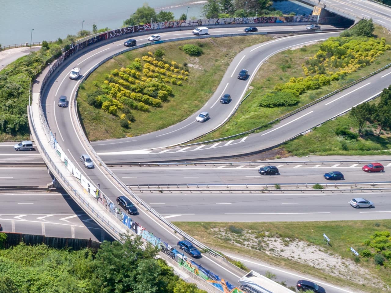 A480 échangeur sur le secteur du Rondeau