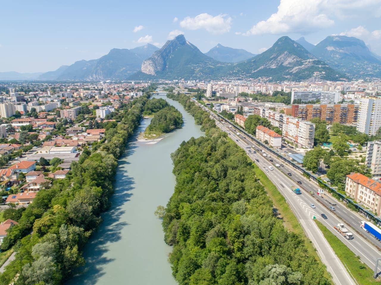 A480 sur le secteur Mistral, vue du ciel