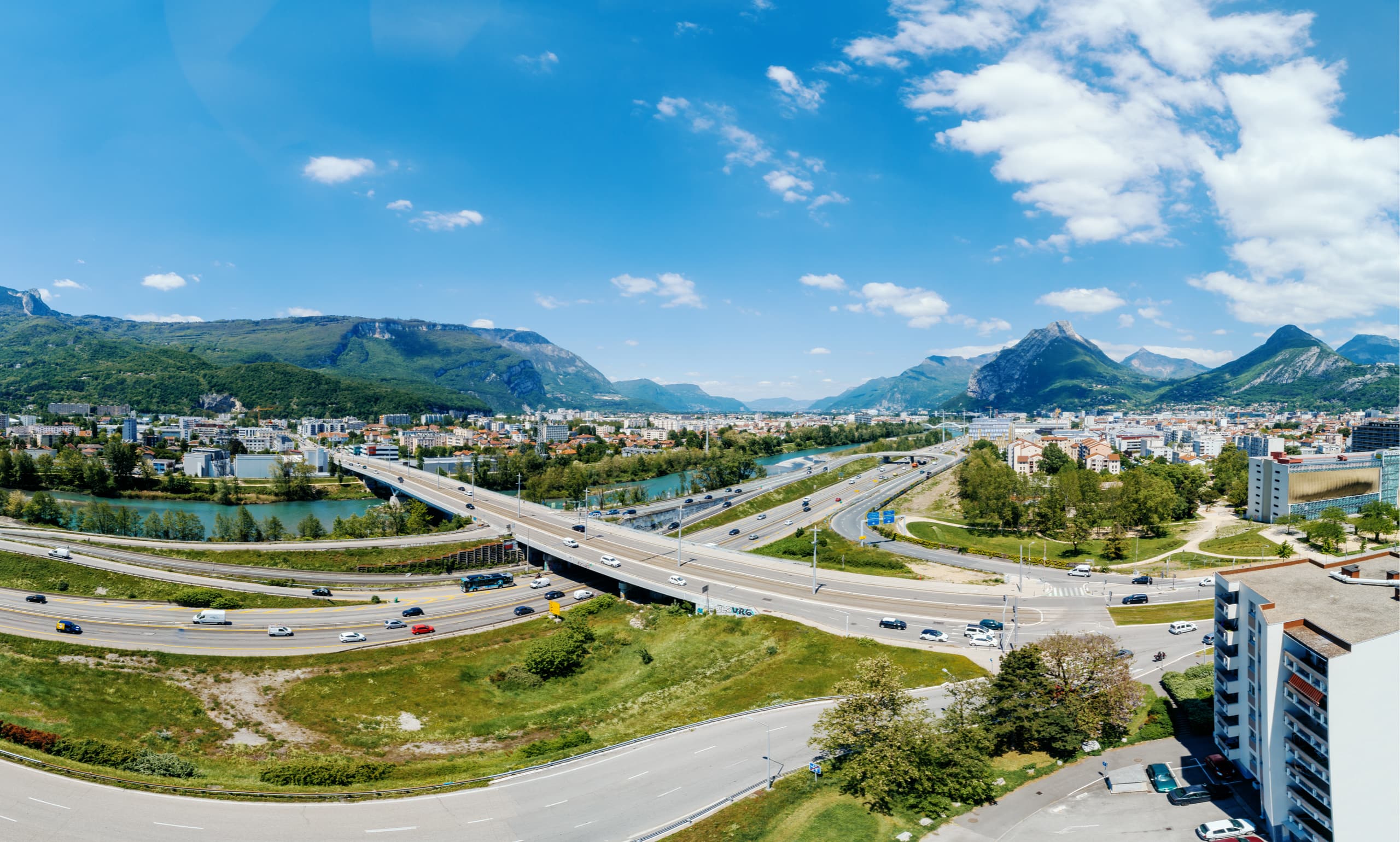 Grenoble, quartier Catane vu du ciel
