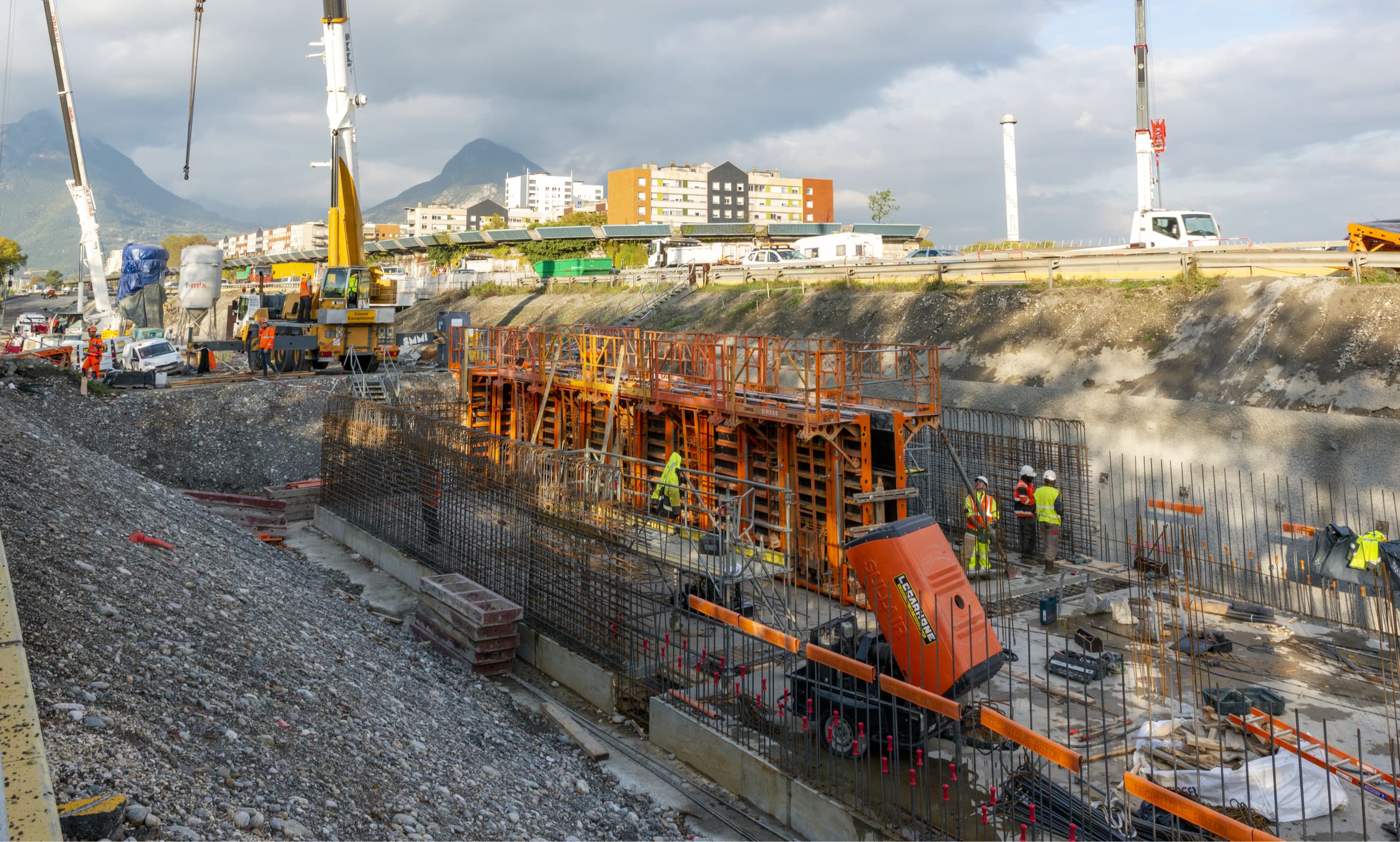 Travaux sur le secteur Louise Michel pour le projet A480-Rondeau à Grenoble