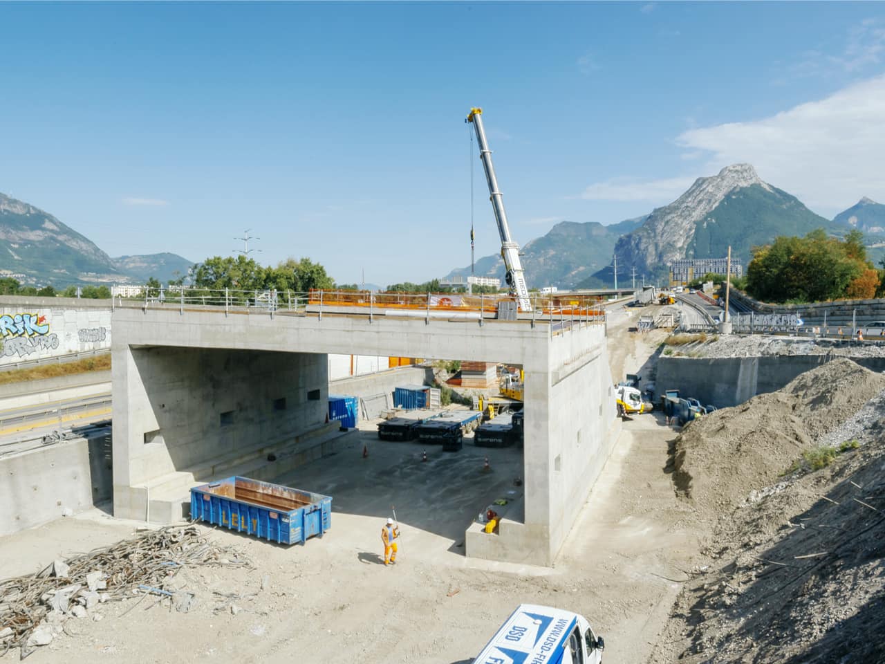 nouveau tablier et piédroits pour le pont de Catane à Grenoble