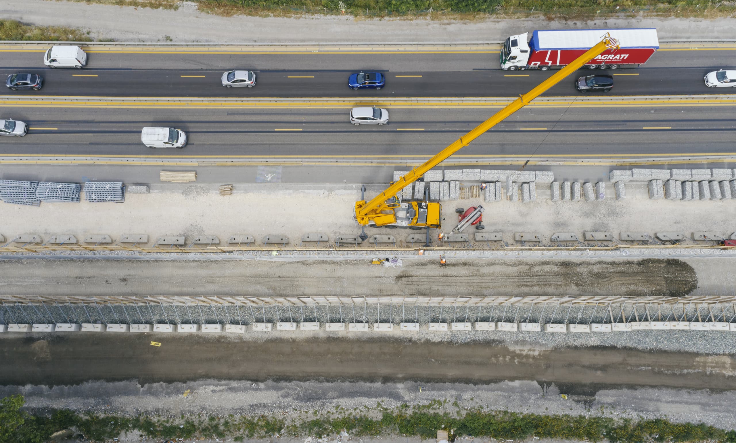 construction d'un mur acoustique le long de l'A480 à Grenoble