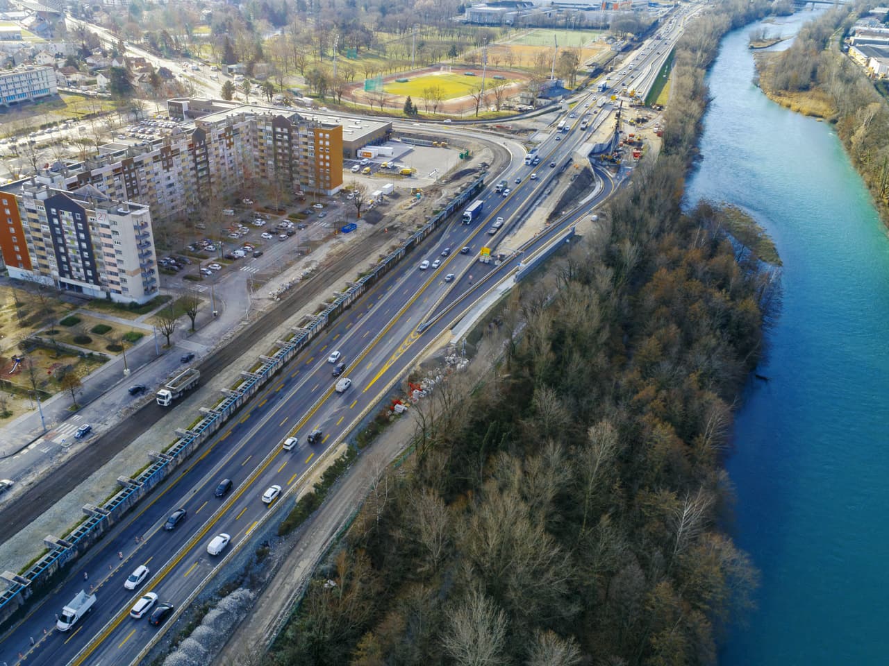 mise en 2x3 voies par AREA de l'autoroute A480 sur le bassin grenoblois