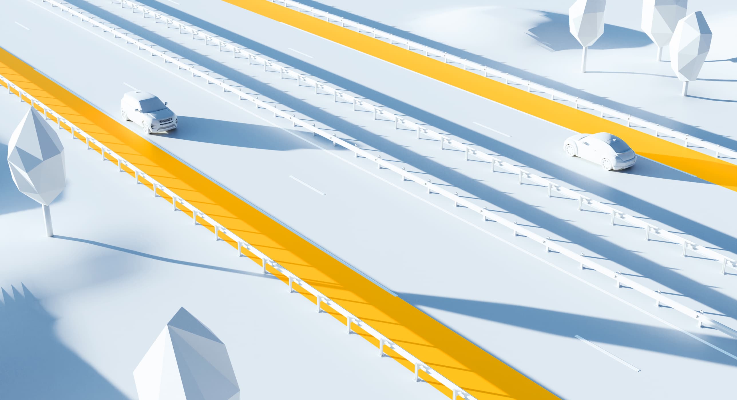 Illustration 3D : bande d'arrêt d'urgence