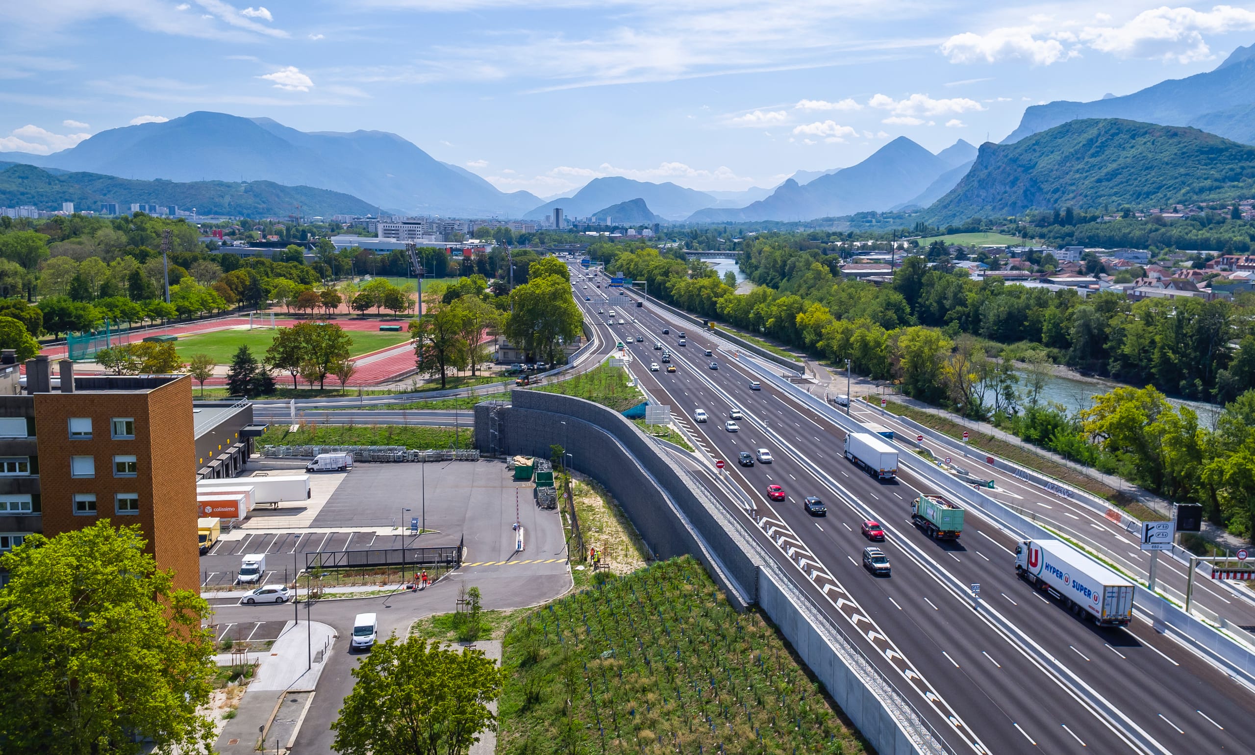 Autoroute intégrée A480 sur le secteur de Louise Michel à Grenoble